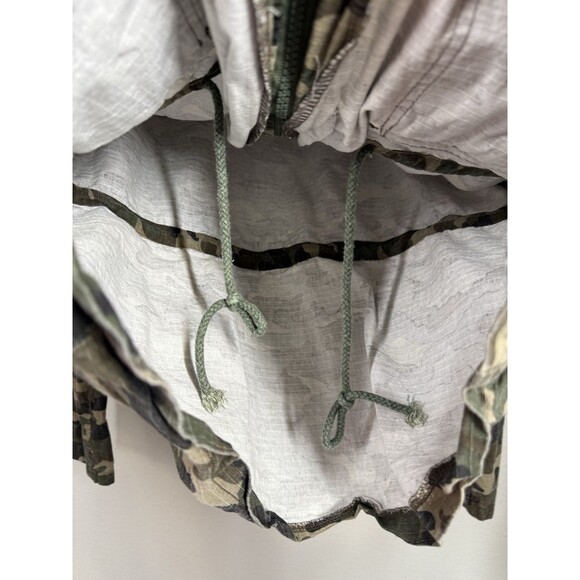 Camo Shirt/Jacket The Zig Zag Stripe Size S Green‎ Pockets Zip Up Tie Waist - Picture 5 of 12